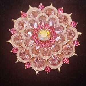 Sparkling Shades of PINK Brooch